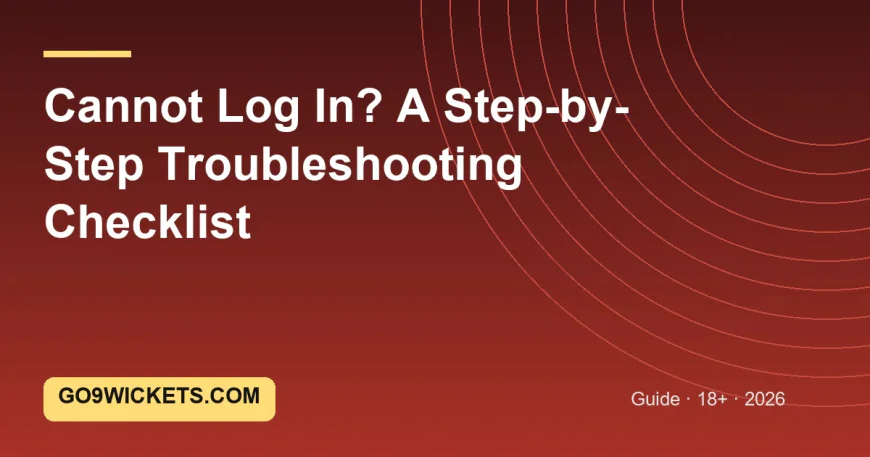 Cannot Log In? A Step-by-Step Troubleshooting Checklist