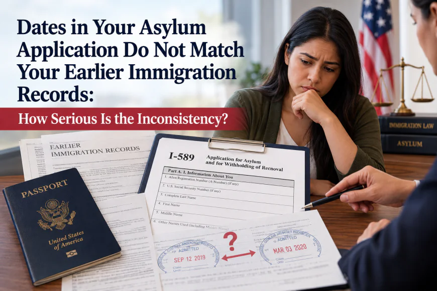 Dates in Your Asylum Application Do Not Match Your Earlier Immigration Records: How Serious Is the Inconsistency?