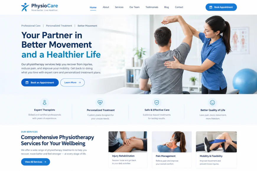 What Pages Should You Include in a Physiotherapy Website Template for a Growing Clinic?