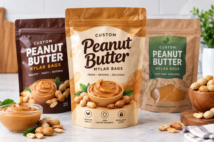 Custom Peanut Butter Mylar Bags for Safe Storage