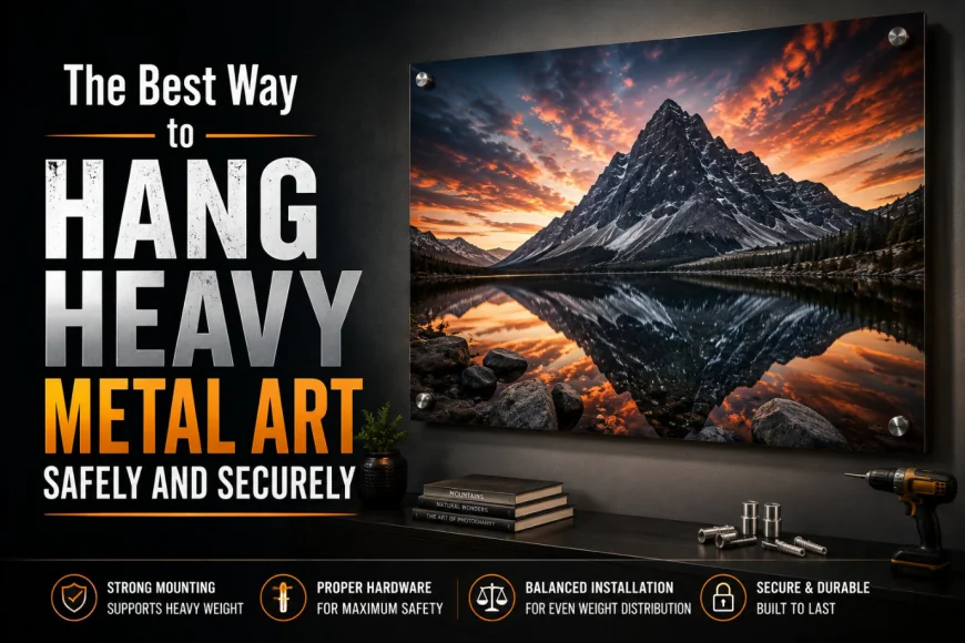 What Is the Best Way to Hang Heavy Metal Art When Light and Angle Change Its Look?