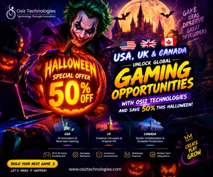 USA, UK & Canada: Unlock Global Gaming Opportunities with Osiz Technologies and Save 50% This Halloween!