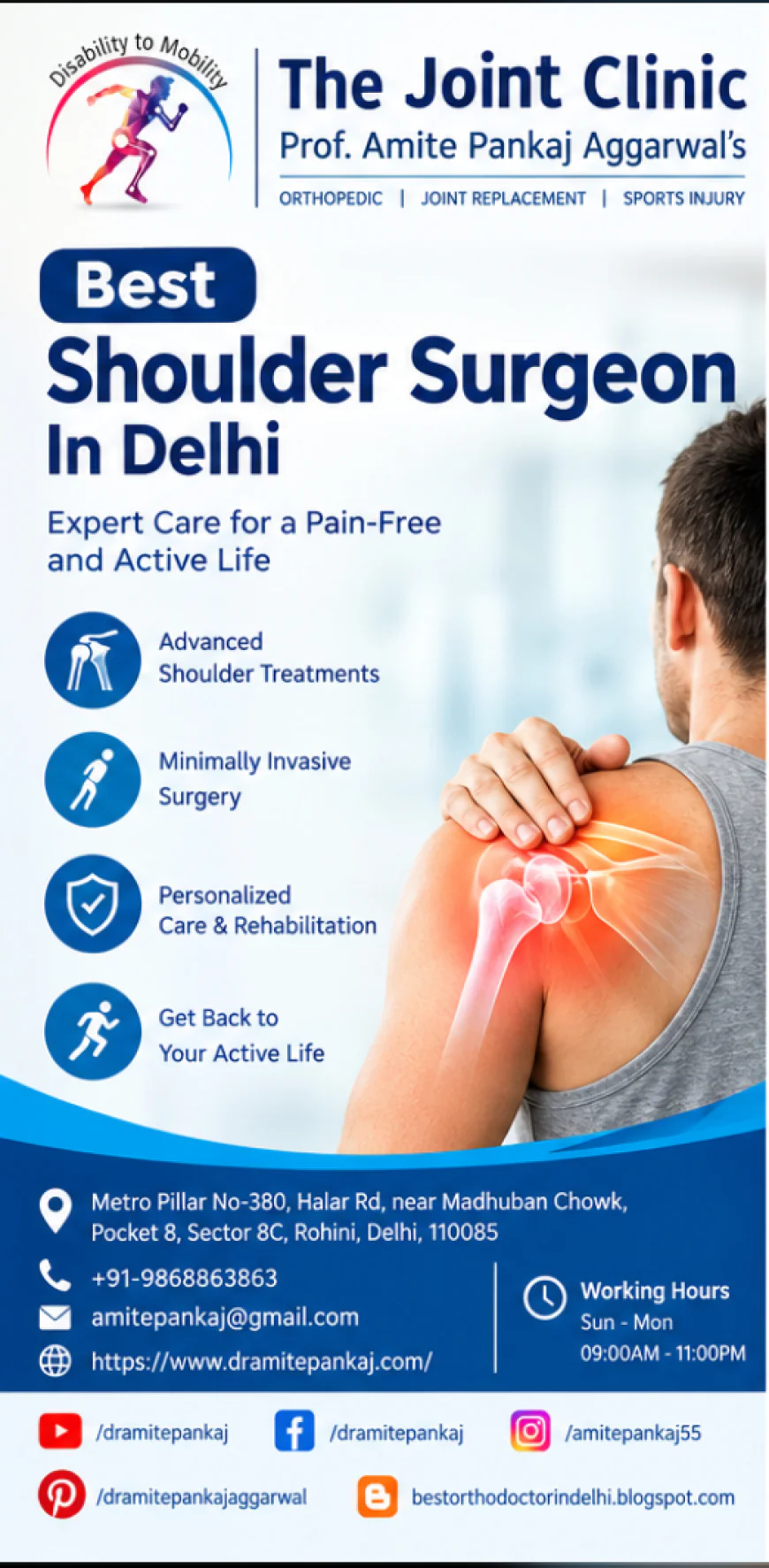 Finding the Right Orthopedic Specialist in Delhi for Shoulder, Knee and Hip Problems