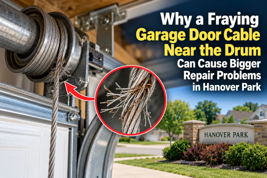 Why a Fraying Garage Door Cable Near the Drum Can Cause Bigger Repair Problems in Hanover Park