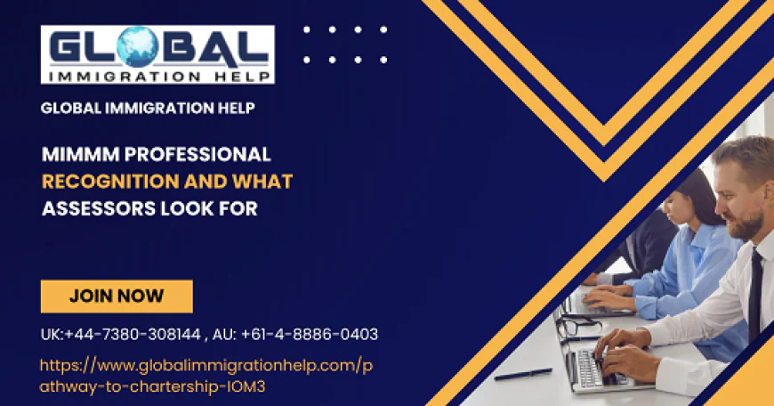 MIMMM Professional Recognition and What Assessors Look For