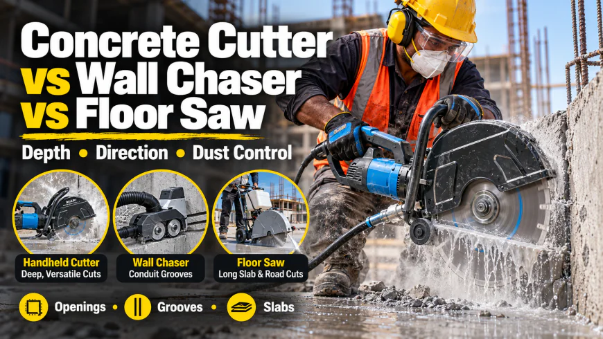 Concrete Cutter, Wall Chaser or Floor Saw: Which One Your Site Needs