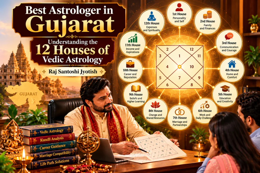 Best Astrologer in Gujarat: Understanding the 12 Houses of Vedic Astrology