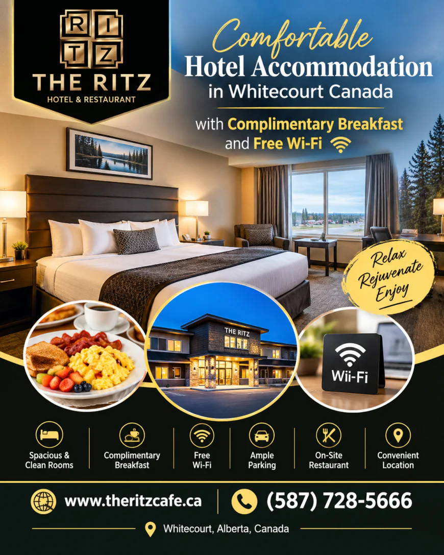 Comfortable Hotel Accommodation in Whitecourt, Canada, with Complimentary Breakfast and Free Wi-Fi