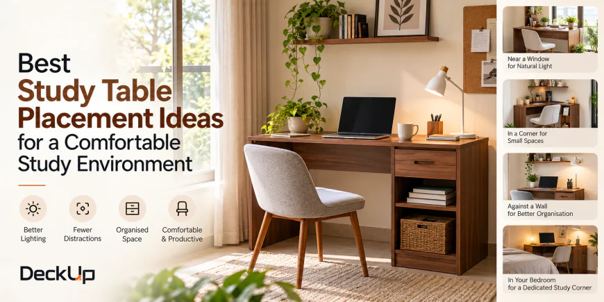 Best Study Table Placement Ideas for a Comfortable Study Environment