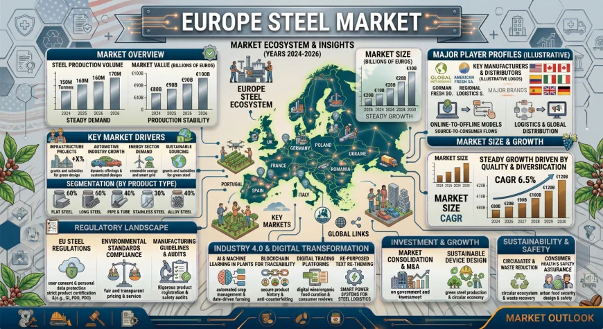 Europe Steel Market Size, Share, Report 2026-2034